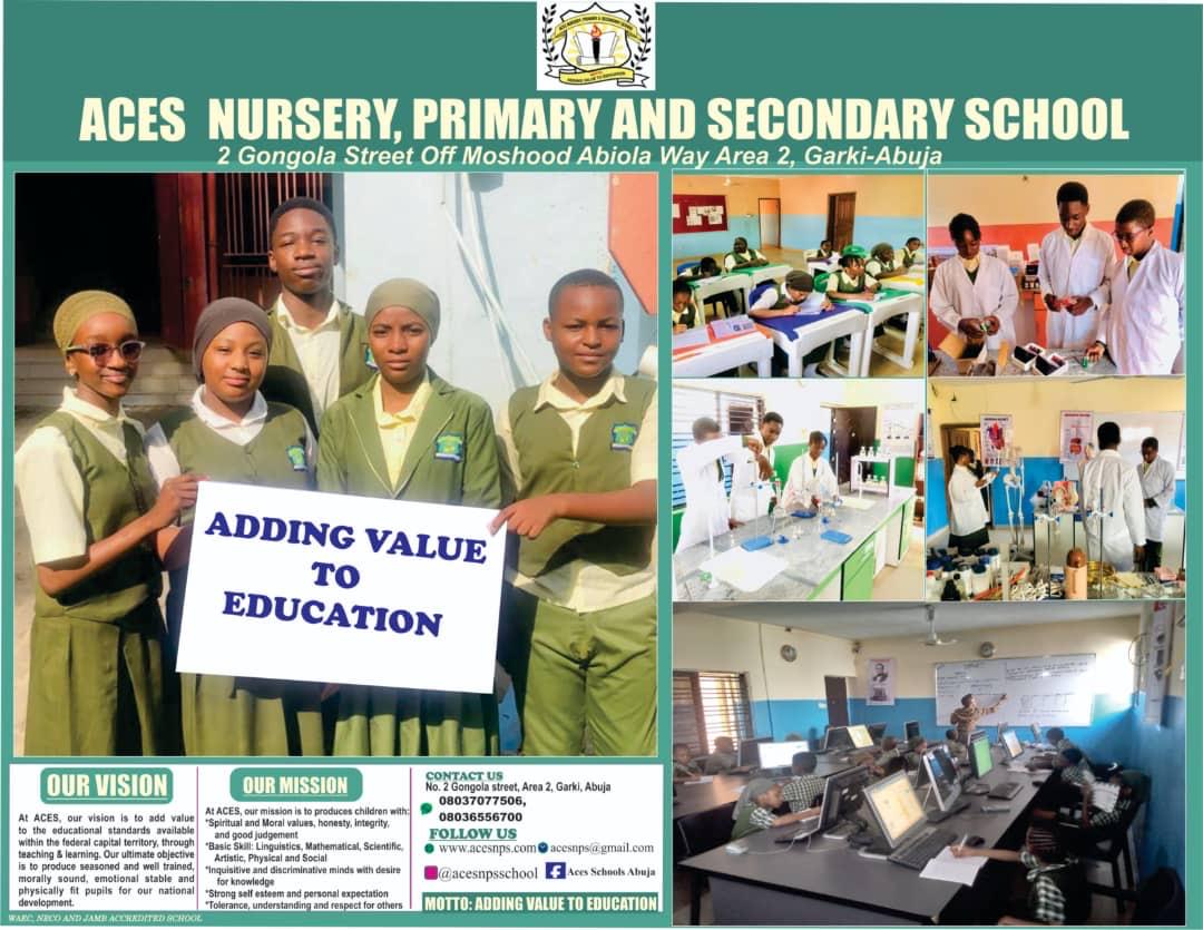 ACES Schools information poster: Adding Value to Education